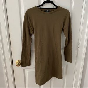 Missguided green sweatshirt dress